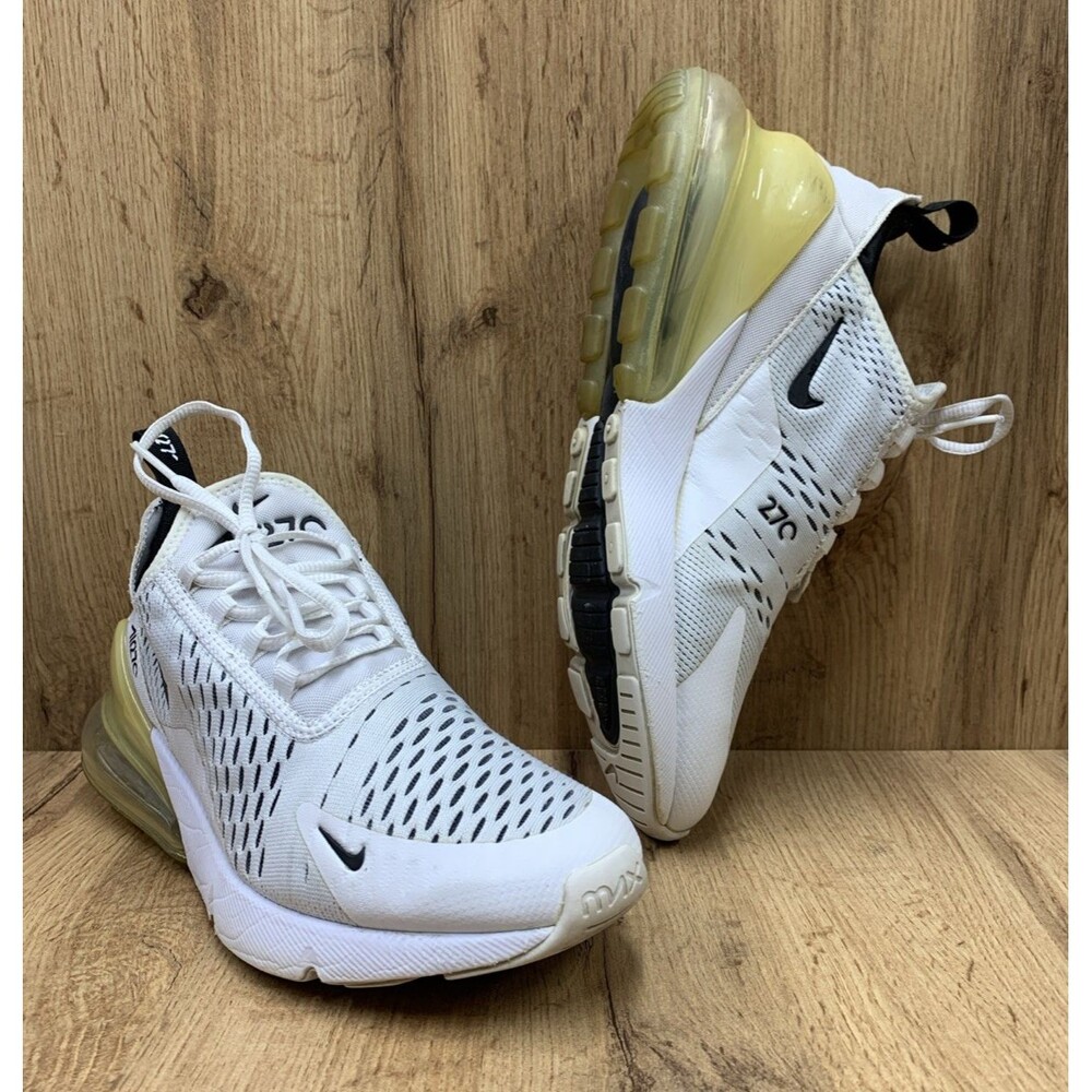 Nike Air Max 270 Women's Running Shoes White Mesh Sneakers AH6789-100 Size 9